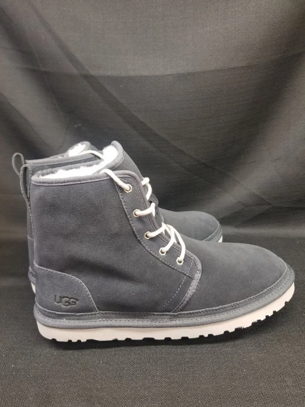 UGG Men's HARKLEY Pull-on 1016472M True Navy suede Boots Size 13 NEW NO BOX!
